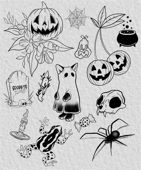 Halloween Cliparts With Pumpkins Bats And Other Items For Decoration