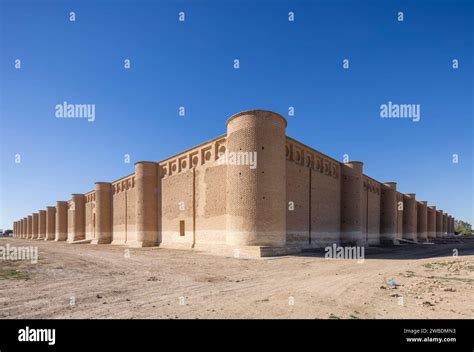 Exterior View Of The 9th Century Abbasid Great Mosque Of Samarra Iraq