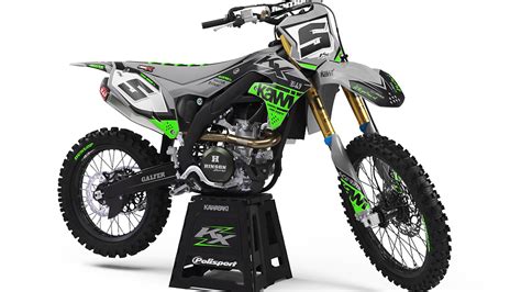 Custom dirt bike Graphics kit KAWASAKI TRUST | custom-graphics-mx