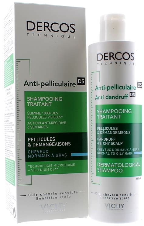 Dercos Anti Pelliculaire Shampooing Traitant Cheveux Gras Vichy Tube