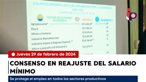 Consenso En Reajuste Del Salario Mínimo