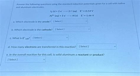 Solved Answer The Following Questions Using The Standard