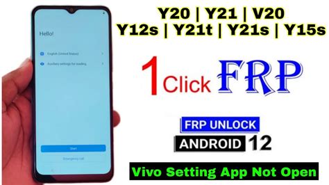 Vivo Y V Y Y S Y S Y T Y S Frp Bypass Setting Not Open
