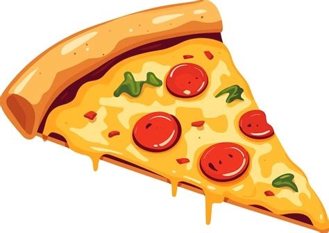 Vector Slice Of Pizza Cartoon Vector Illustration Premium AI