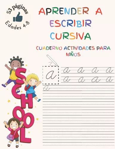 Cuaderno Aprender A Escribir Cursiva Actividades Par Crn Cuotas Sin