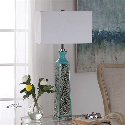 Camille Turquoise Table Lamp by Uttermost-32" - Fine Home Lamps