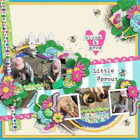 Digital Scrapbook Kit Spring In The Garden Kristin Aagard Digital