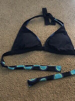 Tommy Hilfiger JRs Women Size 8 Navy Blue Halter Bikini Padded Swim