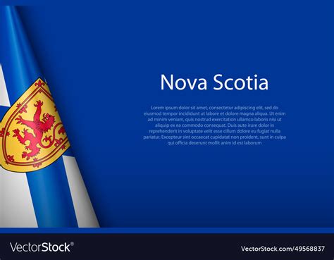 Flag nova scotia state of canada isolated Vector Image