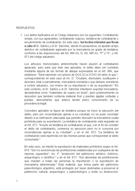 TP 3 Derecho Penal Economico RESPUESTAS 1 Los Delitos Tipificados