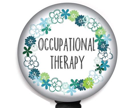 Amazon Occupational Therapy Badge Reel Floral Ot Badge Holder