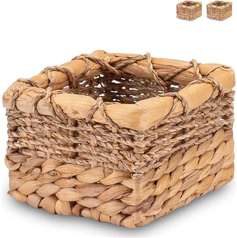 Decorasian Panier De Rangement Petit Panier Tress En Jacinthe D Eau