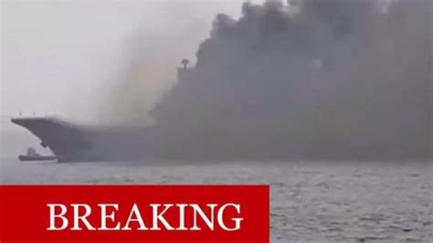 Huge Fire Breaks Out On Russia S Only Aircraft Carrier Off