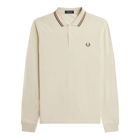 Fred Perry Polo Manica Lunga Bordino Bianco Uomo Acquista Online Su