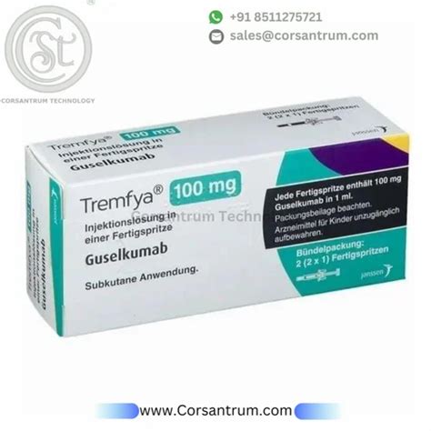 Psoriasis Treatment Tremfya 100mg Guselkumab Injection Manufacturer