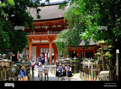 Nara Japan - Nara Park landscaped park with ancient temples Stock Photo ...