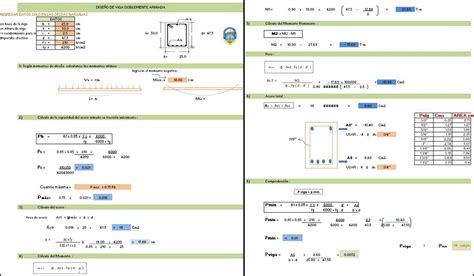 Diseño De Viga Doblemente Armada Civil Engineering Design Engineering Design Civil Engineering