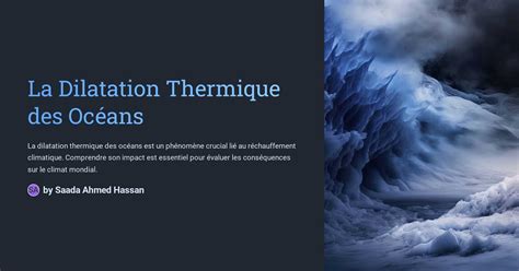 La Dilatation Thermique Des Oc Ans