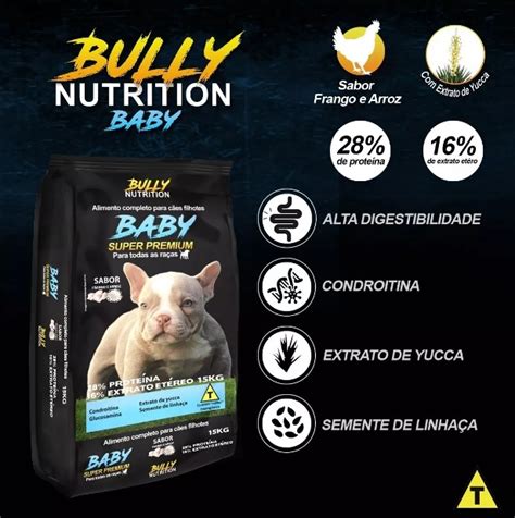 RAÇÃO BABY SUPER PREMIUM 15KG 28 de PROTEÍNAS 16 de extrato de