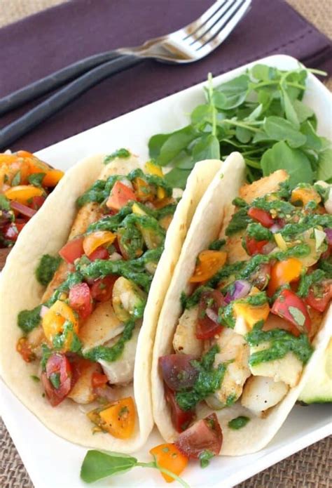 Fish Tacos With Fresh Tomato Salsa Fish Taco Recipe Mantitlement