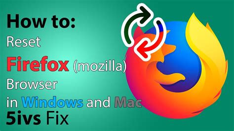 How To Reset Firefox Browser [tutorial] Youtube