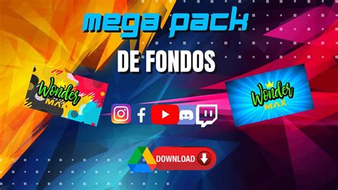 MEGAPACK De Fondos Para Tus MINIATURAS Y BANNERS De YOUTUBE Para