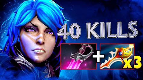 X3 Divine Rapiers Khanda Luna 40Kills One Shot Beam Dota 2 YouTube