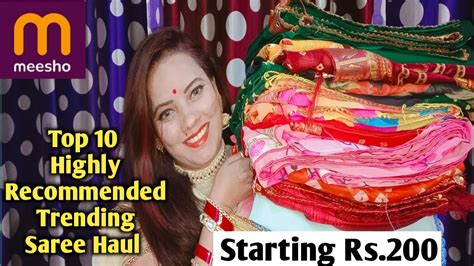 Messho Saree Haul Meesho Latest Saree Haul Wedding Special Saree