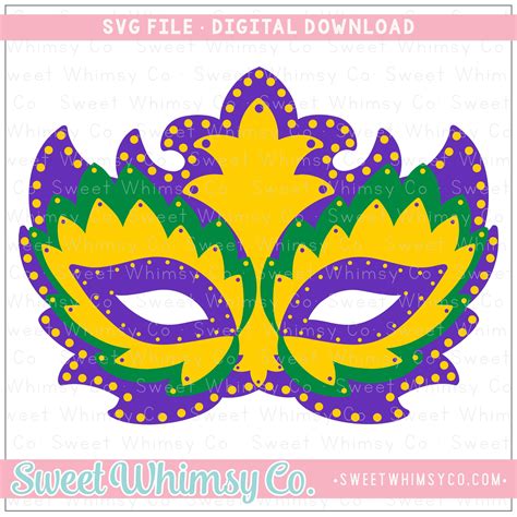 Fancy Mardi Gras Mask Svg