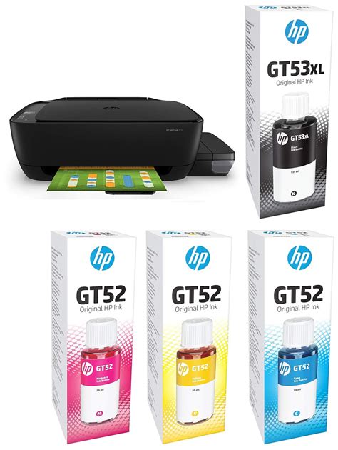 Buy Hp 315 All In One Ink Tank Colour Printer With Usb Connectivity Black And Gt 52