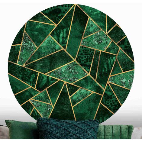 Papier Peint Rond Autocollant Elisabeth Fredriksson Dark Emerald