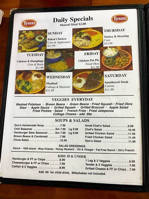 Menu At Neal S Cafe Springdale