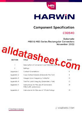 RG174 Datasheet(PDF) - Harwin Plc