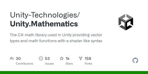 github unity technologiesunitymathematics   math library