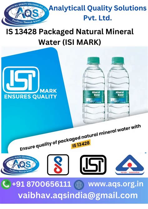 IS 13428 Packaged Natural Mineral Water ISI MARK At Rs 75000 In