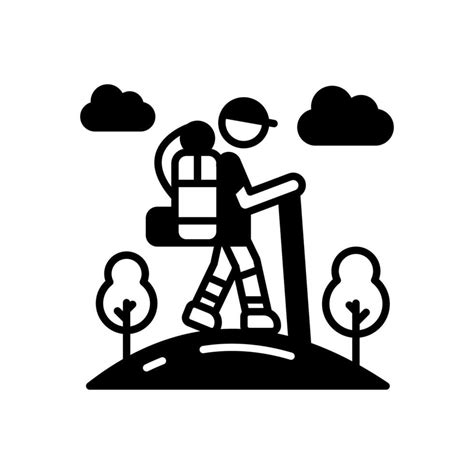 Hiking Icon In Vector Illustration 27538309 Vector Art At Vecteezy