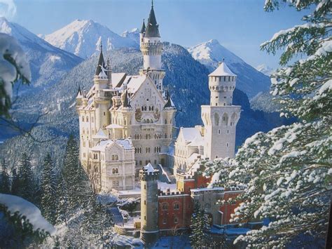 Royal Bavarian Castle Of Neuschwanstein Black Forest Germany Black