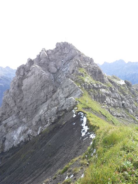 Rückblick zum Gipfel der Jochspitze vom Grünen Kopf hikr org