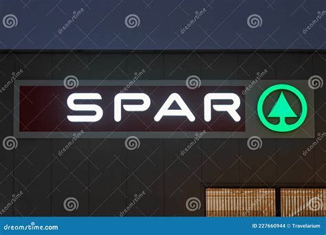 Spar Logo On One Of Supermarkets Signboard Editorial Stock Image