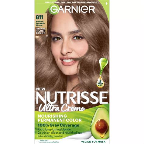 Garnier Nutrisse Ultra Crème Permanent Hair Color 811 Medium Extra