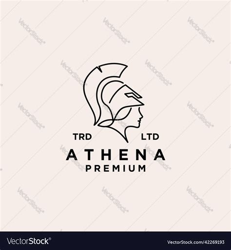 Premium Goddess Athena Logo Design Royalty Free Vector Image