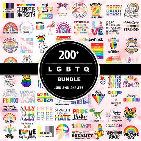 Lgbt Quotes Svg Bundle Pride Svg Lgbtq Svg Bundle Lesbian Etsy Uk