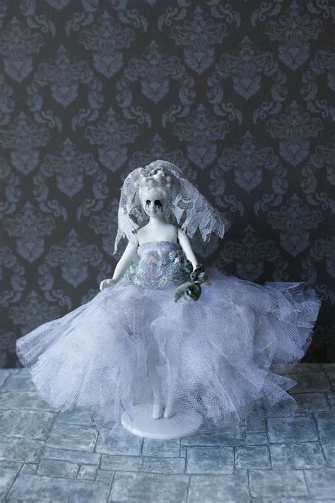 Spooky Ghost Bride Doll 1 12th Miniature Dolls House Etsy Haunted