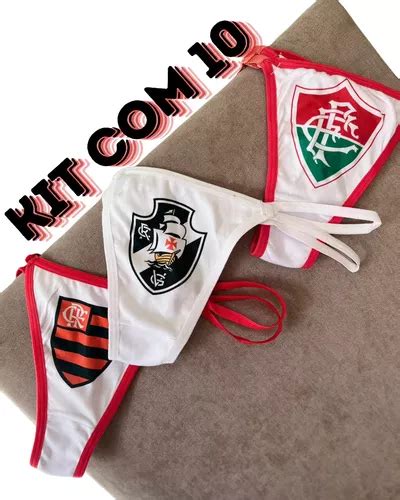 Kit 10 Tanga Time Futebol Lingerie Atacado Revenda Frete grátis