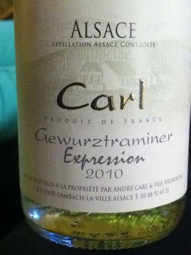 Andre Carl Fils Alsace Expression Gewurztraminer Vivino Australia