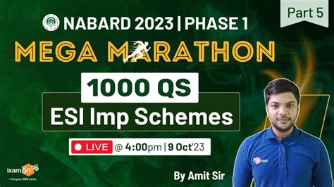 NABARD 2023 Mega Marathon ESI Important Schemes 1000 Ques