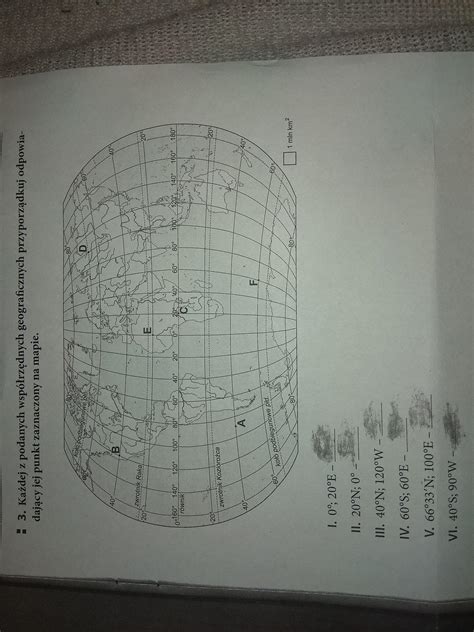 Ka Dej Z Podanych Wsp Rz Dnych Geograficznych Przyporz Dkuj