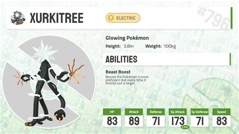 #0796 Xurkitree - Pokecharms PokéDex