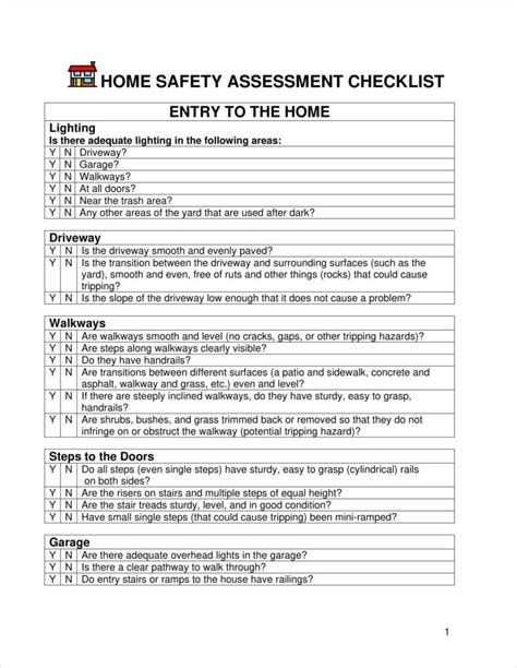 4 Home Safety Assessment Templates Pdf Doc Free And Premium Templates