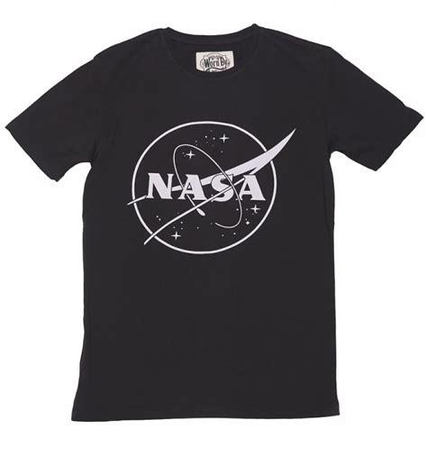 Mens Black Nasa Logo T Shirt From Worn By